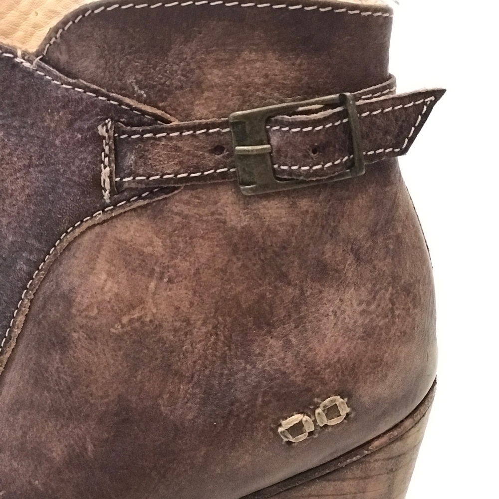 Bed Stu Isla Brown Leather Booties Size 8.5 - Picture 7 of 9